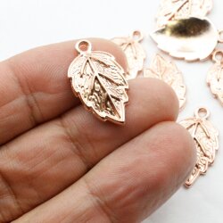 10 Leaf Charms Rose Gold