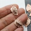 10 Leaf Charms Rose Gold