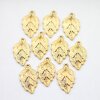 10 Leaf Charms Matte Gold