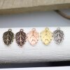 10 Leaf Charms Matte Gold