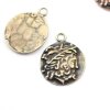 1 Head of Zeus Greek Coin Pendant, Antique Bronze