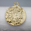 1 Head of Zeus Greek Coin Pendant, Matte Gold