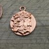 1 Head of Zeus Greek Coin Pendant, Rose Gold