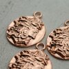 1 Head of Zeus Greek Coin Pendant, Rose Gold