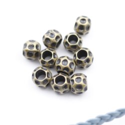 10 Metall Perlen, Altmessing