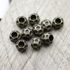 10 Metal Beads, Antique Bronze