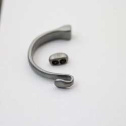 1 Set Hook Clasp Half Cuff Bracelet Findings, Bracelet Clasps, Zamak raw