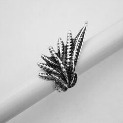 Dragon Wings Spread Ring Silver