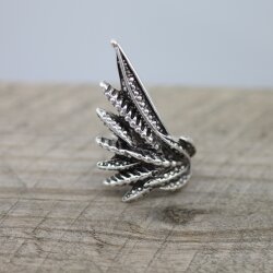 Drachenflügel Ring Silber
