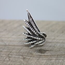 Dragon Wings Spread Ring Silver