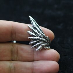 Dragon Wings Spread Ring Silver