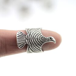 Silver eagle ring