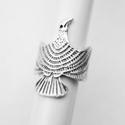 Silver eagle ring