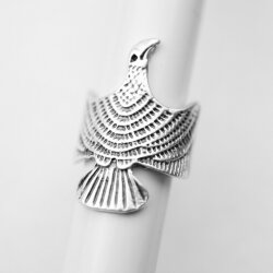 Silver eagle ring