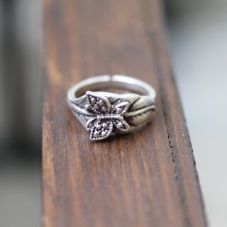 Ring butterfly, silver butterfly