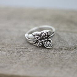 Ring butterfly, silver butterfly