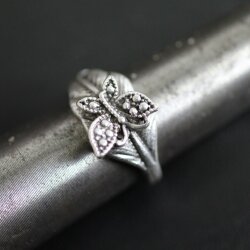 Ring butterfly, silver butterfly