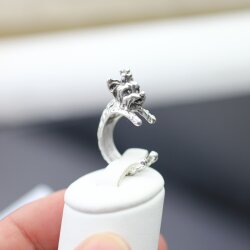 Silver eagle ring