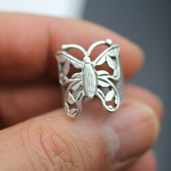 Ring Schmetterling, Silber Schmetterling Ring