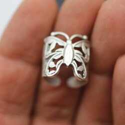 Ring butterfly, silver butterfly