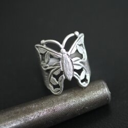 Ring Schmetterling, Silber Schmetterling Ring