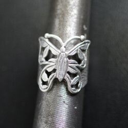 Ring butterfly, silver butterfly