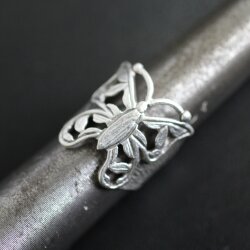 Ring butterfly, silver butterfly