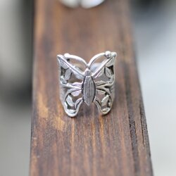 Ring butterfly, silver butterfly