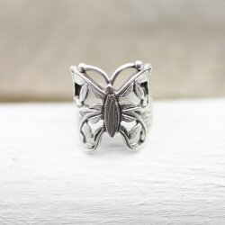 Ring butterfly, silver butterfly