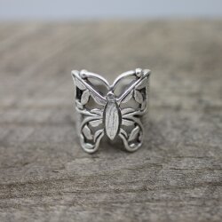 Ring Schmetterling, Silber Schmetterling Ring