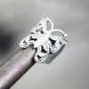 Ring butterfly, silver butterfly