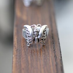 Ring butterfly, silver butterfly