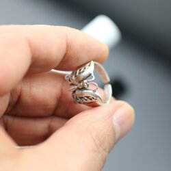 Ring Schmetterling, Silber Schmetterling Ring