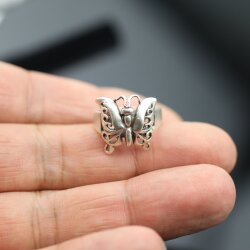 Ring butterfly, silver butterfly