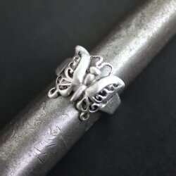 Ring butterfly, silver butterfly