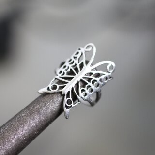 Ring butterfly, silver butterfly