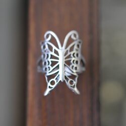 Ring butterfly, silver butterfly