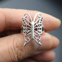 Ring butterfly, silver butterfly