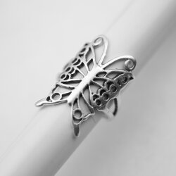 Ring butterfly, silver butterfly