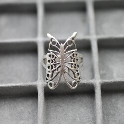 Ring butterfly, silver butterfly