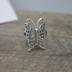 Ring butterfly, silver butterfly