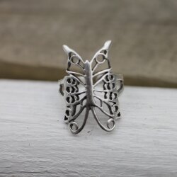 Ring butterfly, silver butterfly