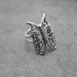 Ring butterfly, silver butterfly