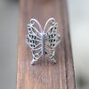 Ring butterfly, silver butterfly