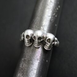 Totenkopf Ring, Silber Totenkopf