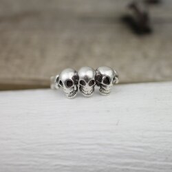 Totenkopf Ring, Silber Totenkopf