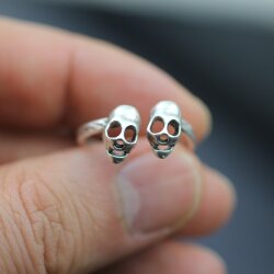 Totenkopf Ring, Silber Totenkopf