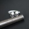 Totenkopf Ring, Silber Totenkopf