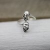 Totenkopf Ring, Silber Totenkopf