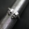 Totenkopf Ring, Silber Totenkopf